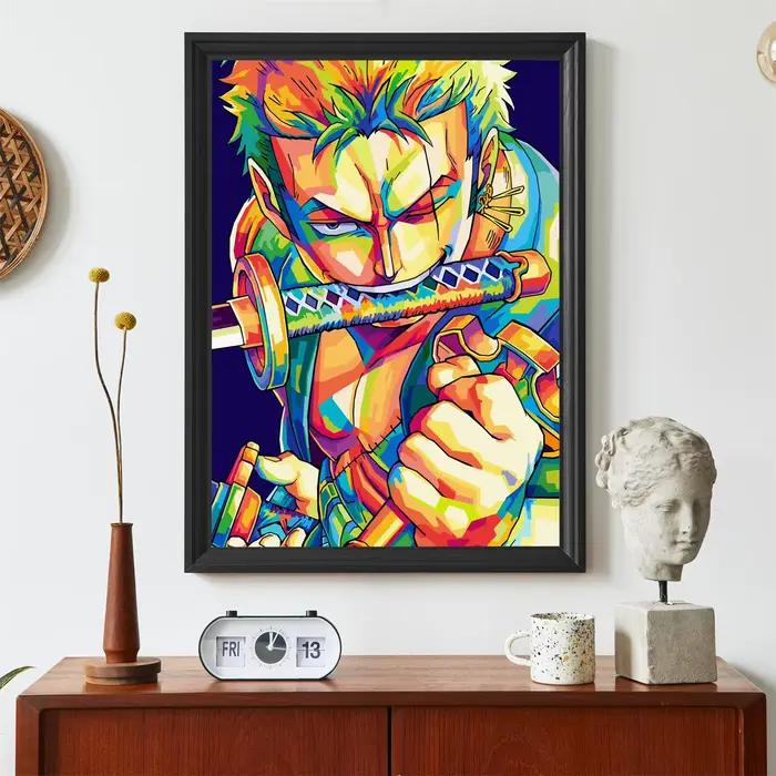 Affiches en toile Luffy une pièce, meilleur cadeau, décor de chambre d'enfant, imprimés modulaires, autocollants muraux, dessin animé classique suspendu