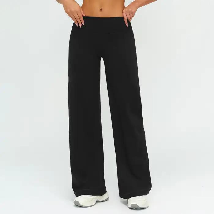 Pantalon de yoga taille haute pour femme, coupe évasée, effet galbant, sensation seconde peau, pour le sport et le Pilates, tenue décontractée