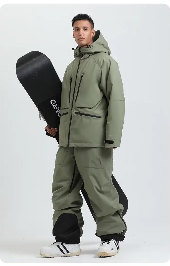 2025 GSOU SNOW tenue de ski pour hommes Sports de plein air d'hiver Double planche chaud respirant imperméable coupe-vent ensemble de Snowboard