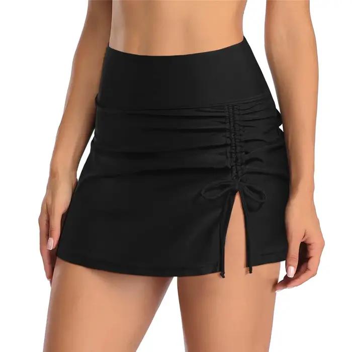 Jupe de bain femme taille haute maillot