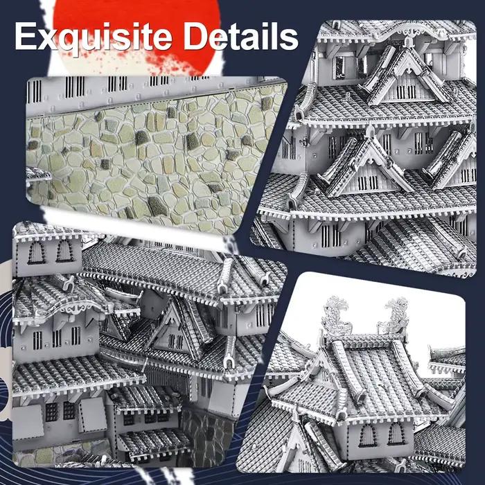 Piececool – Kits de Construction de maquettes Notre-Dame de Paris, série de Construction Himeji-jo, puzzle 3D en métal, jouet de maison à monter soi-même, cadeau de noël