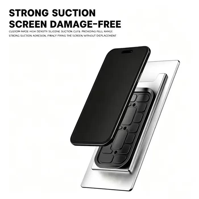 Dispositif d'aspiration à double trou pour séparation d'écran, laminage stable pour la réparation et la lamination d'écrans de téléphone plats et incurvés