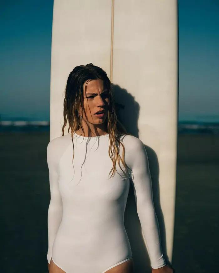 Maillot de bain une pièce à manches longues pour femme, patchwork, polyester et élasthanne, pour nager, surfer, été, hiver, océan, plage, vacances