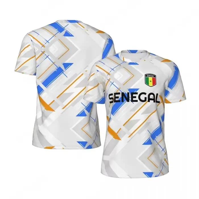 Maillot de football Sénégal pour hommes et femmes, T-shirt de sport à manches courtes, respirant, séchage rapide, décontracté, unisexe, pour supporters