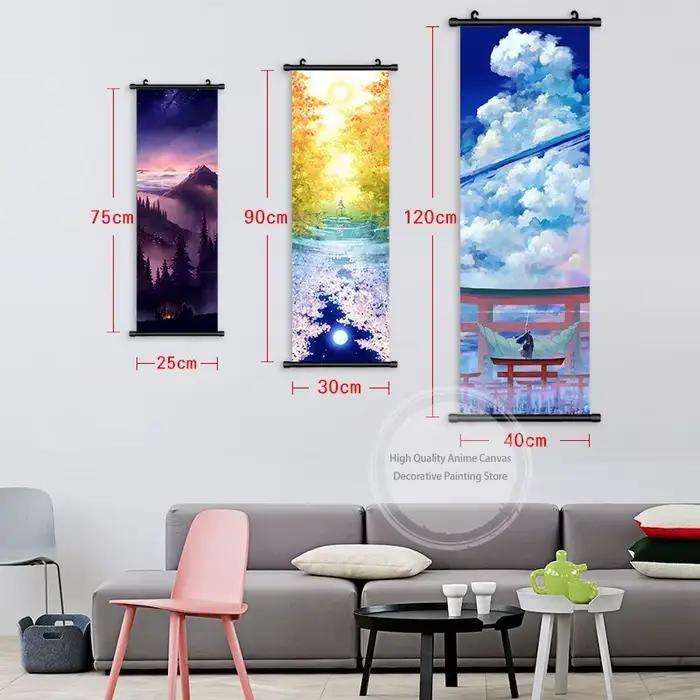 Affiche de dessin animé une pièce, rouleau suspendu, papier peint de bande dessinée, Art mural, toile, décoration de maison, salon, chambre à coucher, peinture, cadeau