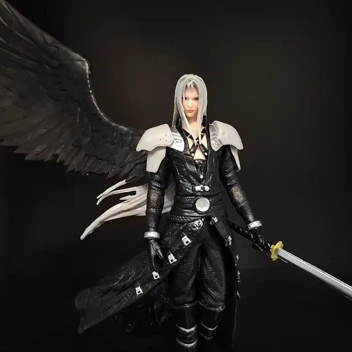 Figurine Sephiroth, ange à une aile, modèle de collection, jouet, épée, personnage de jeu d'anime, statue, décoration de la maison, ornement, collection, cadeau