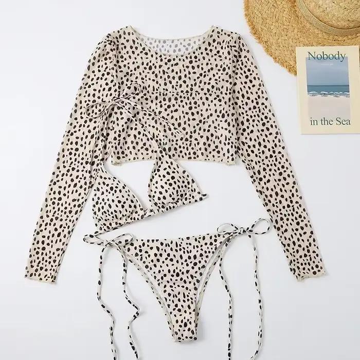 Toucheart-Maillot de bain imprimé léopard pour femme