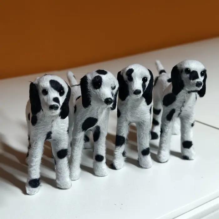 Mini poupée de compagnie imitation série Dalmatien, Caniche, Labrador, petite taille, accessoires pour poupées