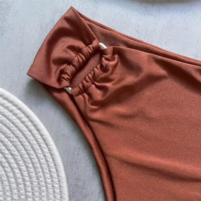 Bikini Taille Haute Femme 2026 Polyester Nylon Sexy Style Plage Occasions Spéciales Ensembles De Maillots De Bain