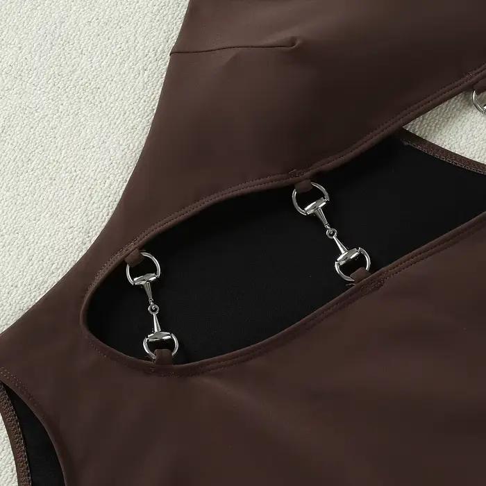 Maillot de bain une pièce sexy asymétrique 2025 pour femme
