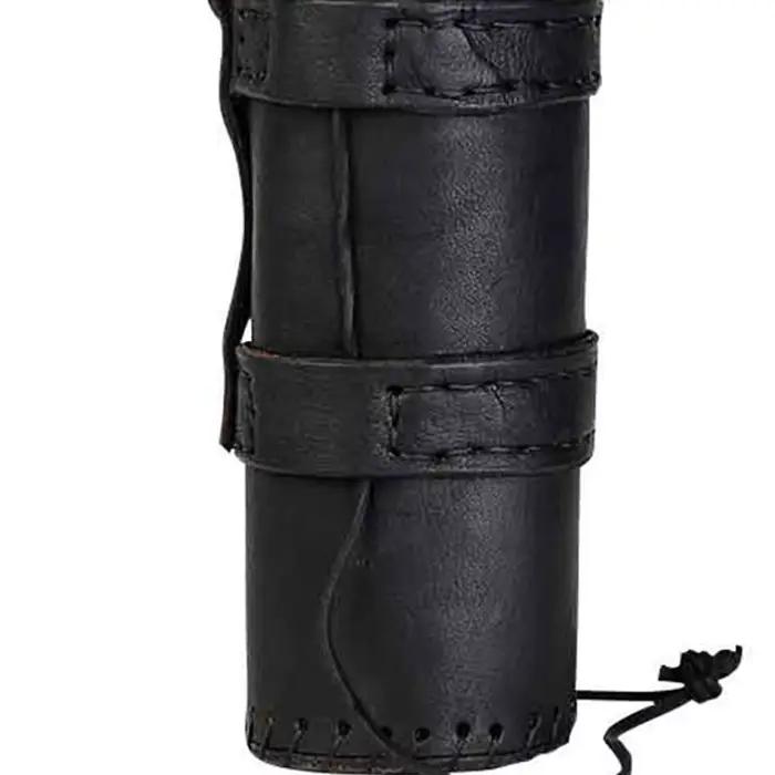 Accessoire de Costume médiéval, porte-bouteille d'eau en cuir, flacon de vin, étui de transport, bouilloire Steampunk, sac de défilement, pochette de ceinture pour Cosplay