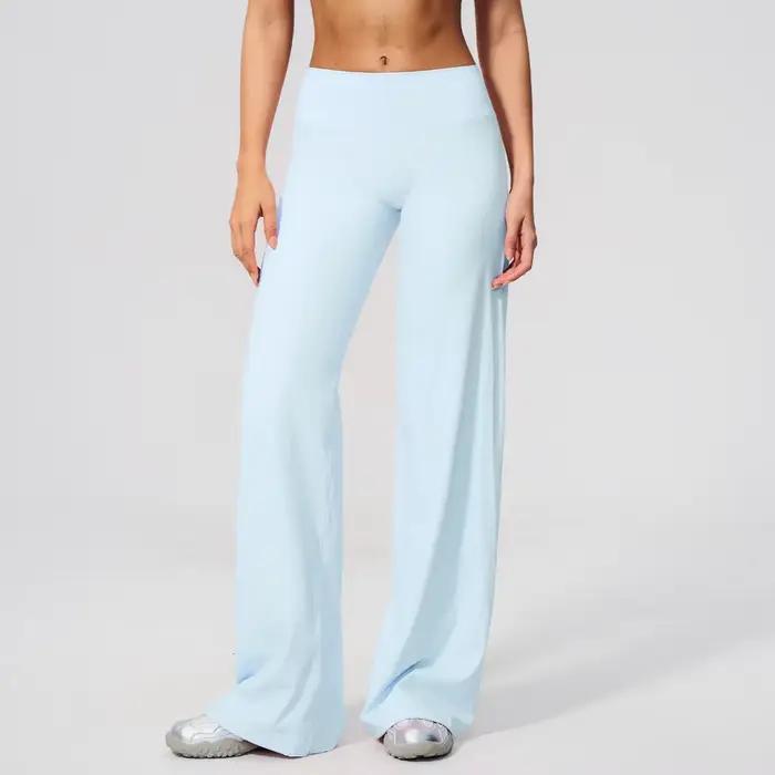 Pantalon de yoga taille haute pour femme, coupe évasée, effet galbant, sensation seconde peau, pour le sport et le Pilates, tenue décontractée