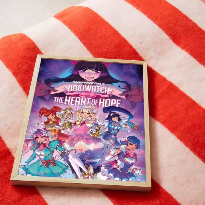 Pop Game O-Overwatch – affiche artistique autocollante mignonne, autocollant rétro en papier Kraft, autocollant DIY pour chambre, bar, café, peinture murale