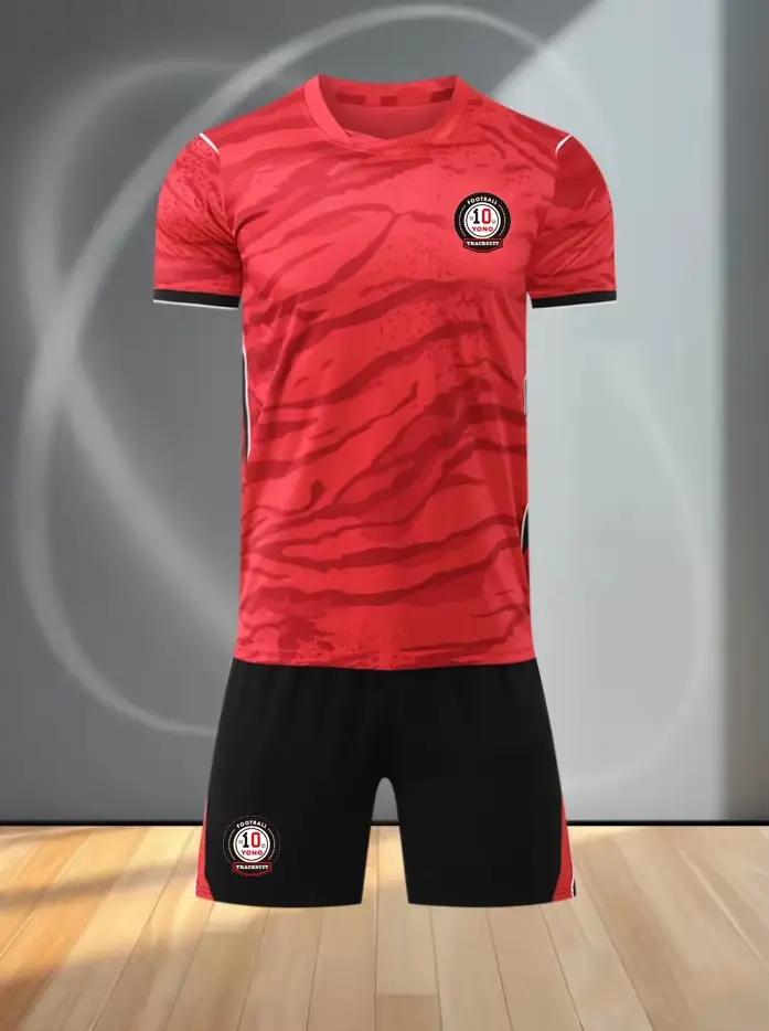 Ensemble de maillot de football rouge respirant de haute qualité