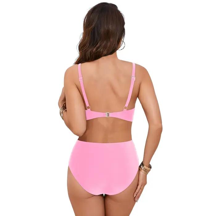 Ensemble Bikini Taille Haute Femme Style Élégant Pour Contrôle du Ventre Plage Piscine Activités Aquatiques Occasions Spéciales