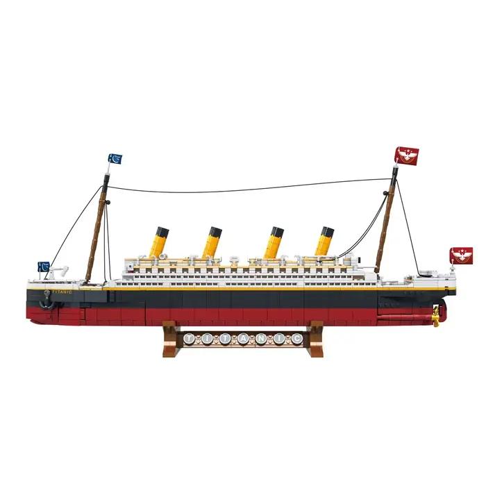 1507 pièces nouveau modèle créatif Titanic à grande échelle ensemble de blocs de construction, défi adulte énorme modèle de bateau de croisière Titanic jouets de construction