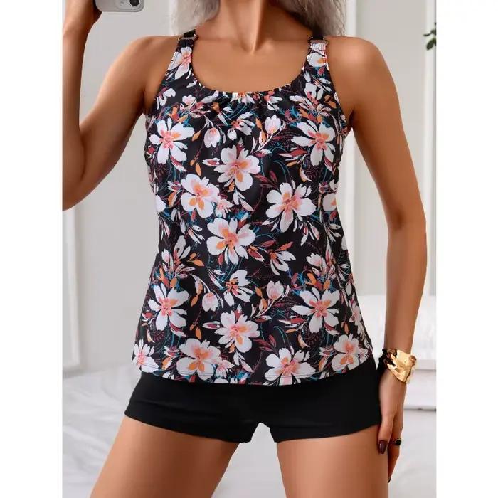 Maillot de bain tankini 2 pièces pour femmes