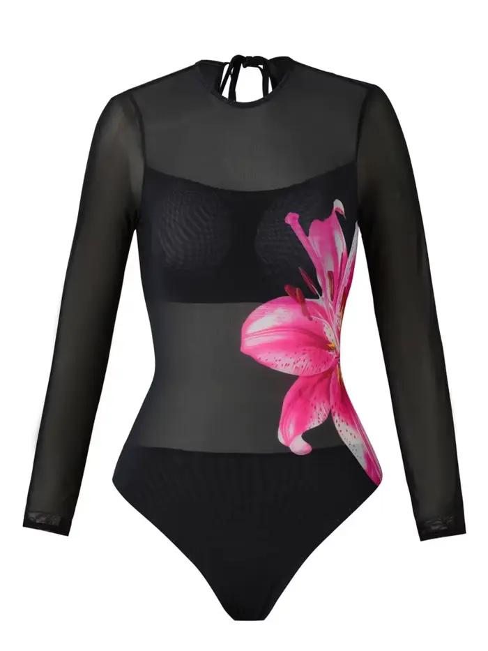 Maillot de bain une pièce imprimé rétro