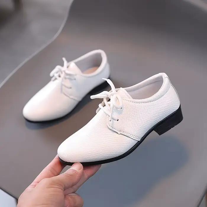 Zapatos NiBattShoes pour garçons, chaussures en cuir pour enfants, chaussures simples pour enfants, chaussures britanniques pour garçons, chaussures de performance à la mode, printemps, automne, nouve