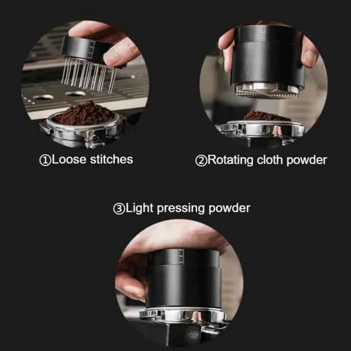Ensemble distributeur de café expresso 3 en 1, 51/53/58mm, avec marteau distributeur de poudre et épandeur, pour Restaurants, café, maison
