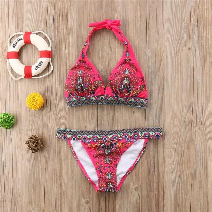Style Vintage Bikini 2025 imprimé fleuri