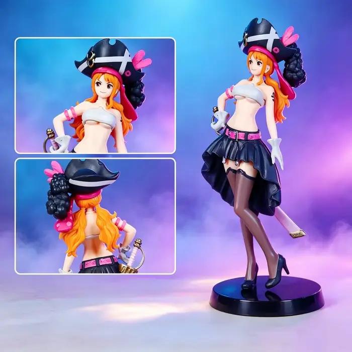 Figurine d'action Nami vêtements noirs de l'anime One Piece, figurine à habiller ONE PIECE FILM RED, modèle de collection en PVC, jouet, cadeau d'anniversaire