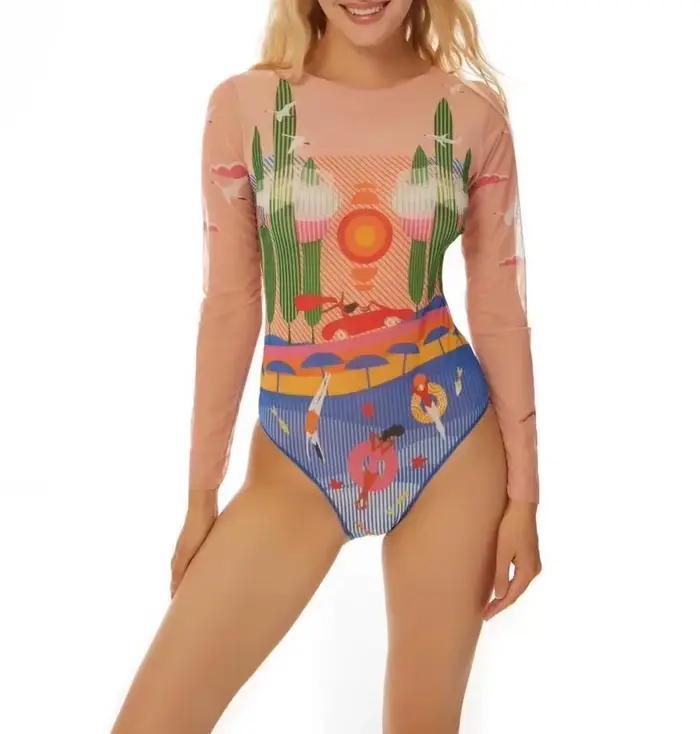 Maillot de bain Sukienki pour femmes une pièce avec chevrons design original pour nager et plageSexy泳装