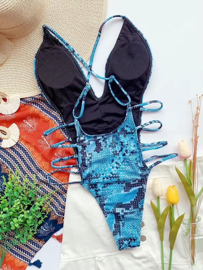 Maillot de bain une pièce métallisé