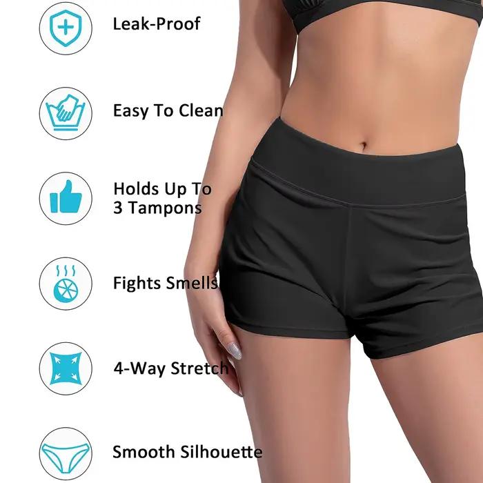 Short de bain menstruel doux pour femmes