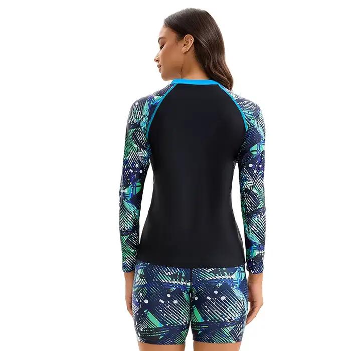 Maillot de bain trois pièces imprimé Boyleg pour femmes