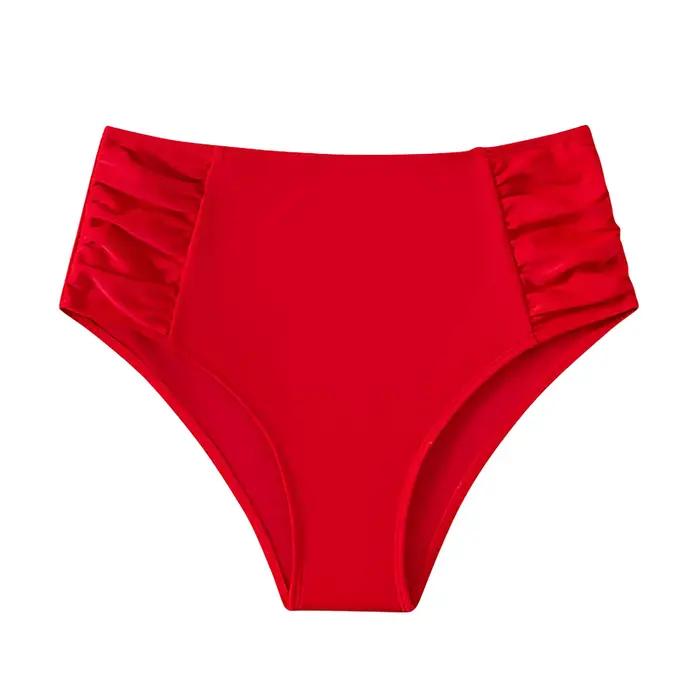 Bas de bain basique taille haute pour femmes
