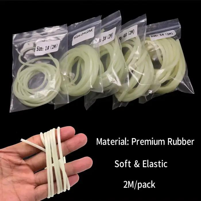 Tubes de protection lumineux en silicone pour la pêche, 5 tailles, pour la pêche légère