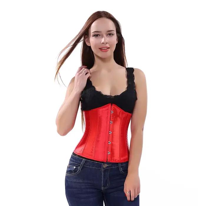 Corset sous le buste pour femmes, Bustier Sexy, amincissant, forme d'entraînement, ceintures d'entraînement, Cummerbunds, à lacets, Lingerie, grande taille