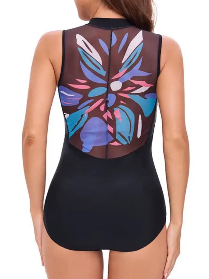 Maillot de bain une pièce zippé 2026 pour femme