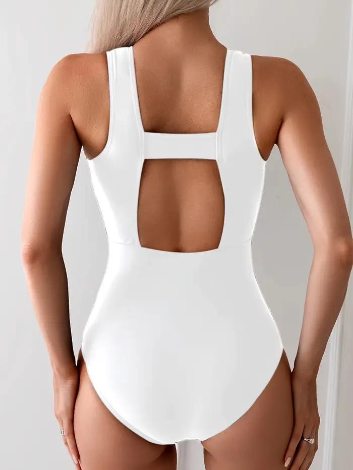 Maillot de bain une pièce sportif et ajusté pour femme 2026 avec fermeture éclair