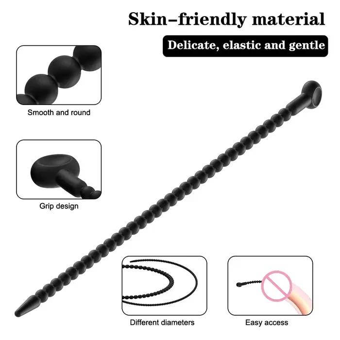 7 tailles de dilatateurs urétraux en silicone souple, bâtonnets œil de cheval, tiges pénies, stimulateurs de blocage pour masturbation masculine, cathéters, jouets sexuels pour hommes