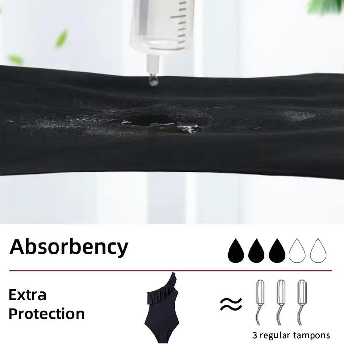 Maillot de bain absorbant menstruel solide pour femme