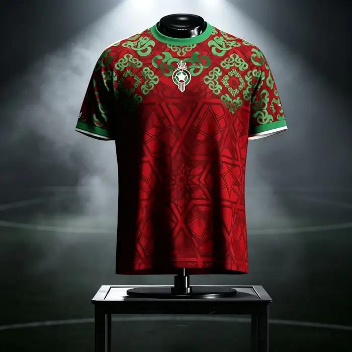 Maillot de football traditionnel marocain, respirant, tendance, pour hommes et garçons, style décontracté, édition spéciale pour les fans de football