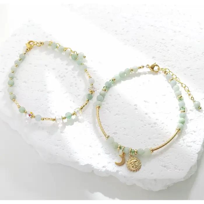 VEI JI-Bracelet Rempli d'Or 14K, Bijou Naturel Birmanie, 2-6mm, Américain, Fait à la Main, à la Mode