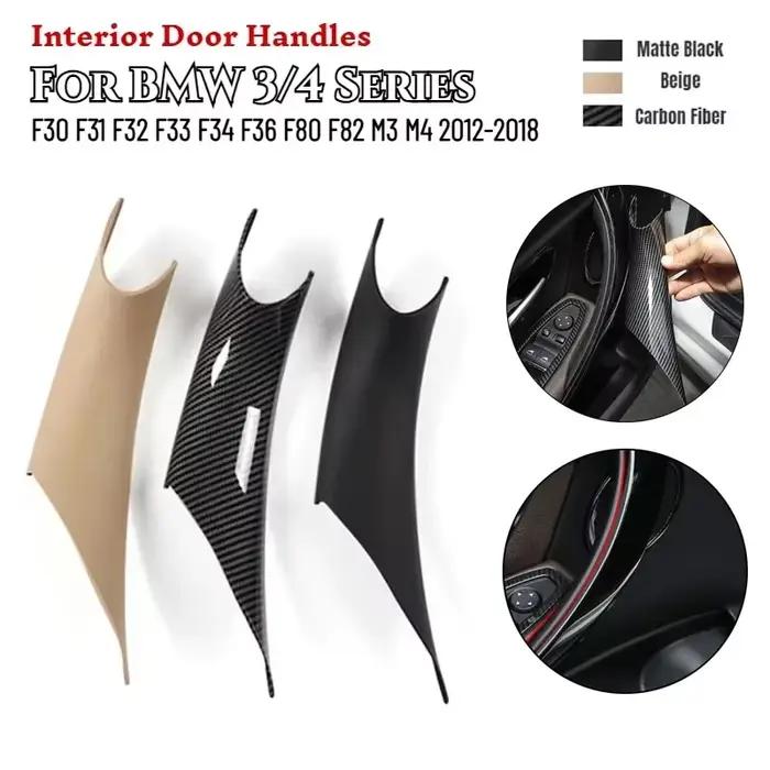 2 pièces pour BMW série 3 4 F30 F31 F32 F33 F34 F36 F80 F82 M3 M4 2012-2018 avant droite gauche droite noir mat poignée de porte de voiture