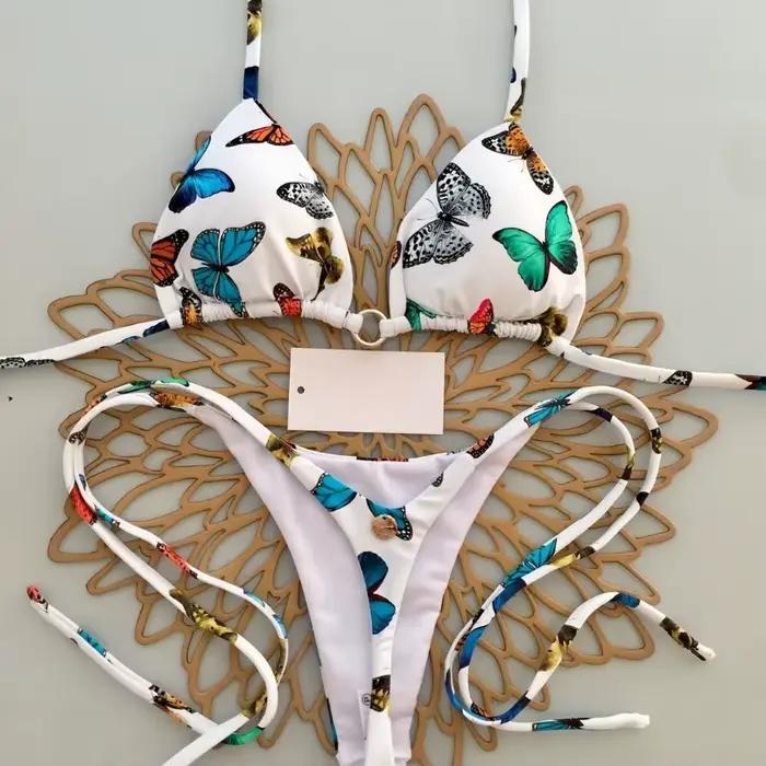 Nouvel ensemble bikini sexy pour femme 2026 – Maillot de bain brésilien string pour vacances à la plage