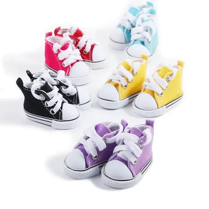 Accessoires pour enfants, mini-chaussures 1/6, chaussures de 5 cm, chaussures en toile, baskets
