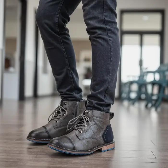 Taille 7-13 bottines pour hommes bottes en cuir pour hommes botte de marque pour hommes # AL605