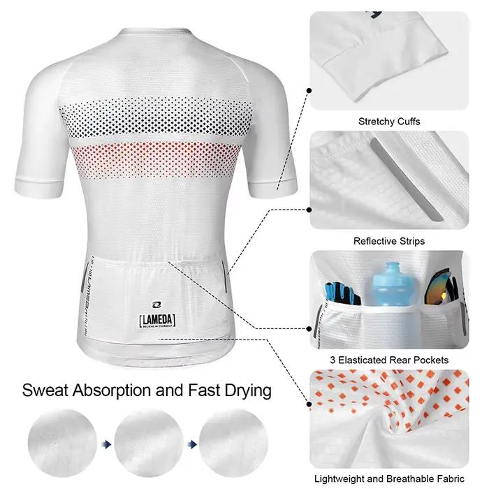 Lameda été Pro maillot de cyclisme vtt vélo vêtements respirant à manches courtes vélo chemise hommes femmes Sport vêtements porter Jersey
