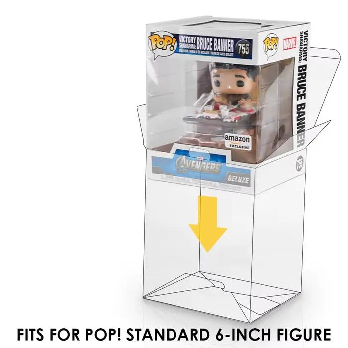 Protecteur pour figurines Funko Pop de 6 pouces, boîte de présentation en plastique PET transparente résistante aux rayures de 0,50 mm d'épaisseur