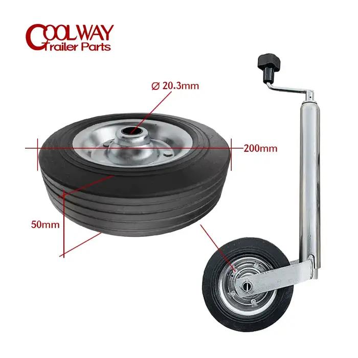 Roue de rechange pour remorque Jack Jockey Wheel, pièces de rechange, accessoires de caravane, composants automobiles, camping-car, 200x50mm