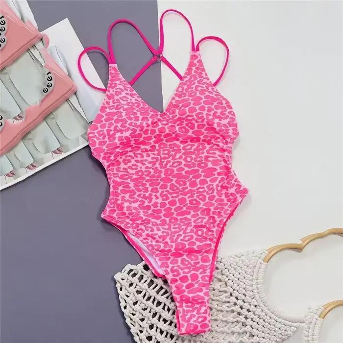 Maillot de bain une pièce imprimé léopard
