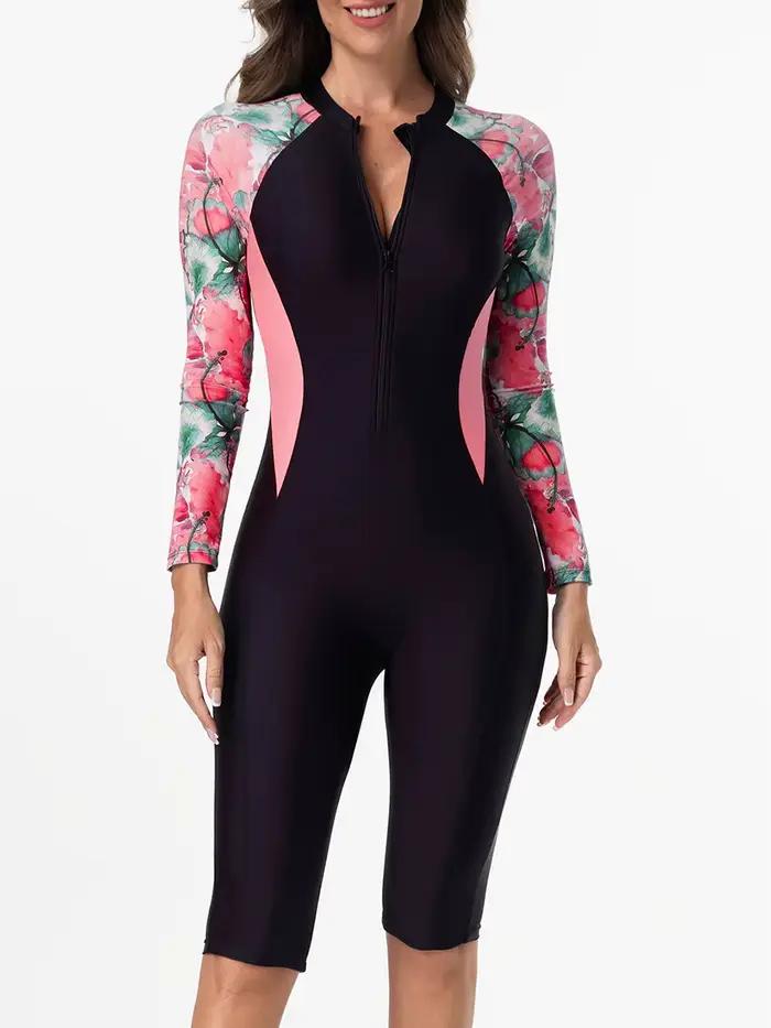 Maillot de bain une pièce avec fermeture éclair