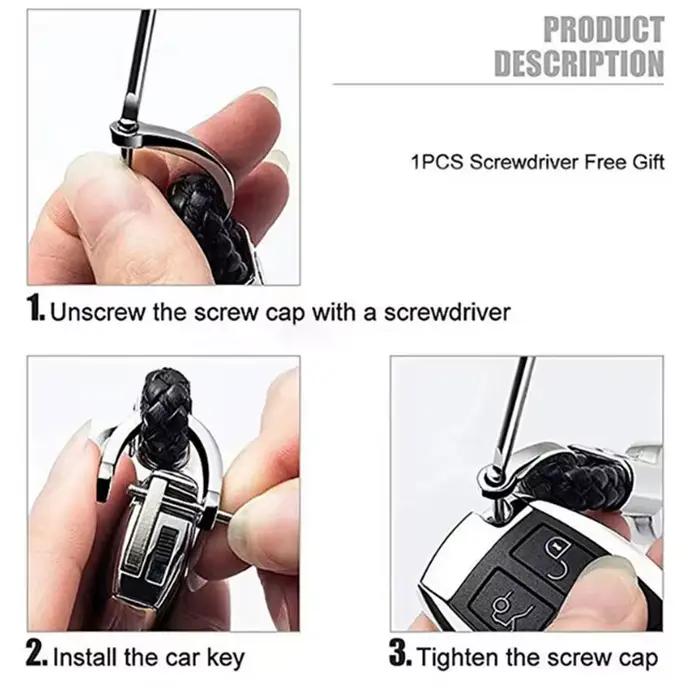 Accessoires de voiture, porte-clés en corde tressée avec LOGO personnalisé, porte-clés en métal pour Chery Tiggo 2 3 4 5 6 7 8 3X 5X Pro, accessoires automobiles