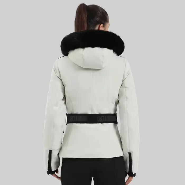 Pardessus de ski à capuche coupe-vent pour femmes, survêtement thermique, vestes de montagne, vêtements de neige, sports de plein air, hiver, 2025, 506